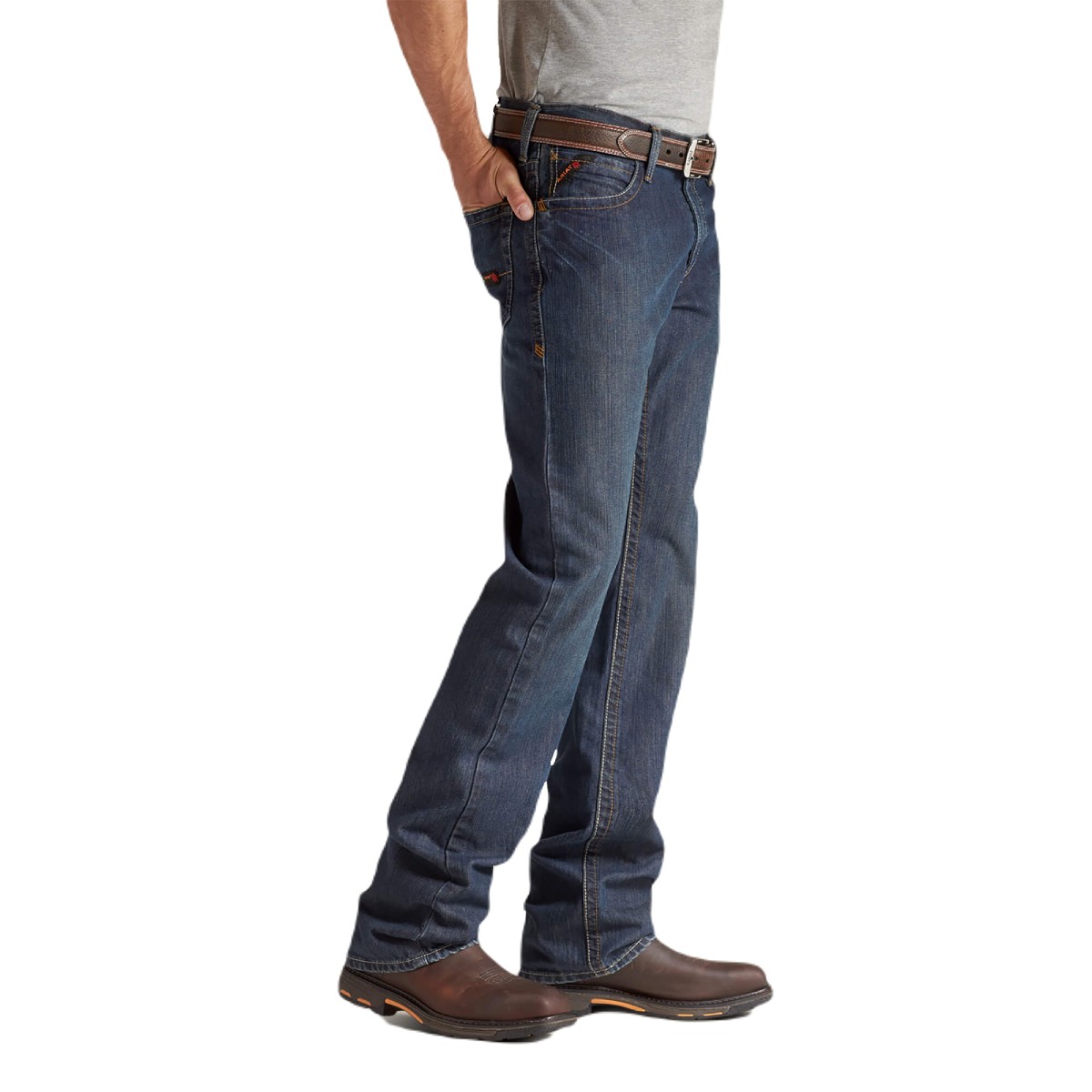 Ariat FR M4 Relaxed Basic Boot Cut Jean in Shale
